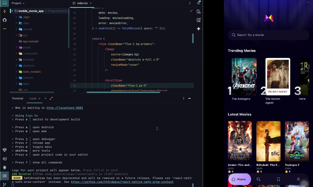 Movie App — React Native – screenshot